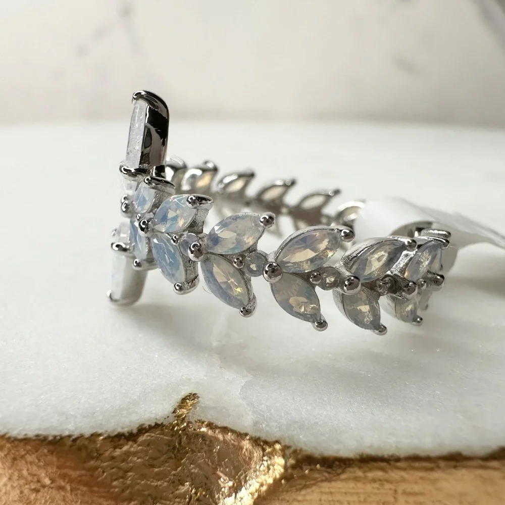 Bomb Party Twice As Nice Sterling Silver Ice Crystal Ring Size 9 NWT RBP7456